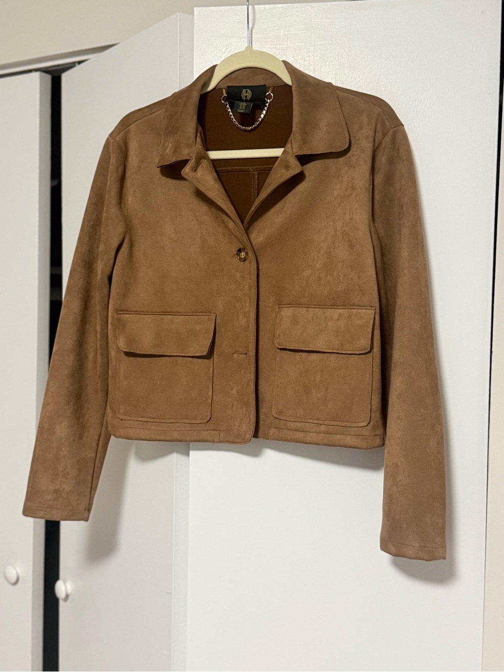 House of Harlow 1960 Brown Suede Pocket Jacket